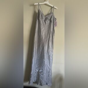 Women's Wild Fable Dress Maxi Slip Dress Iridescent Gray
